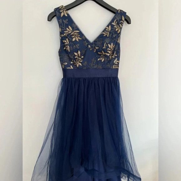 Shein navy  blue sequin dress cocktail party size medium - Picture 3 of 10